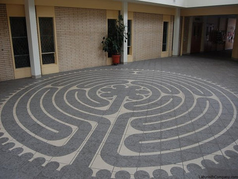 PennYanNY-StPaulLutheran-CeramicTiles-VisionQuest-a-la-Chartres-labyrinth