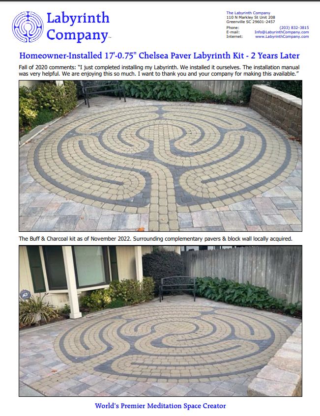 Chelsea™ paver brick labyrinth kits by The Labyrinth Company