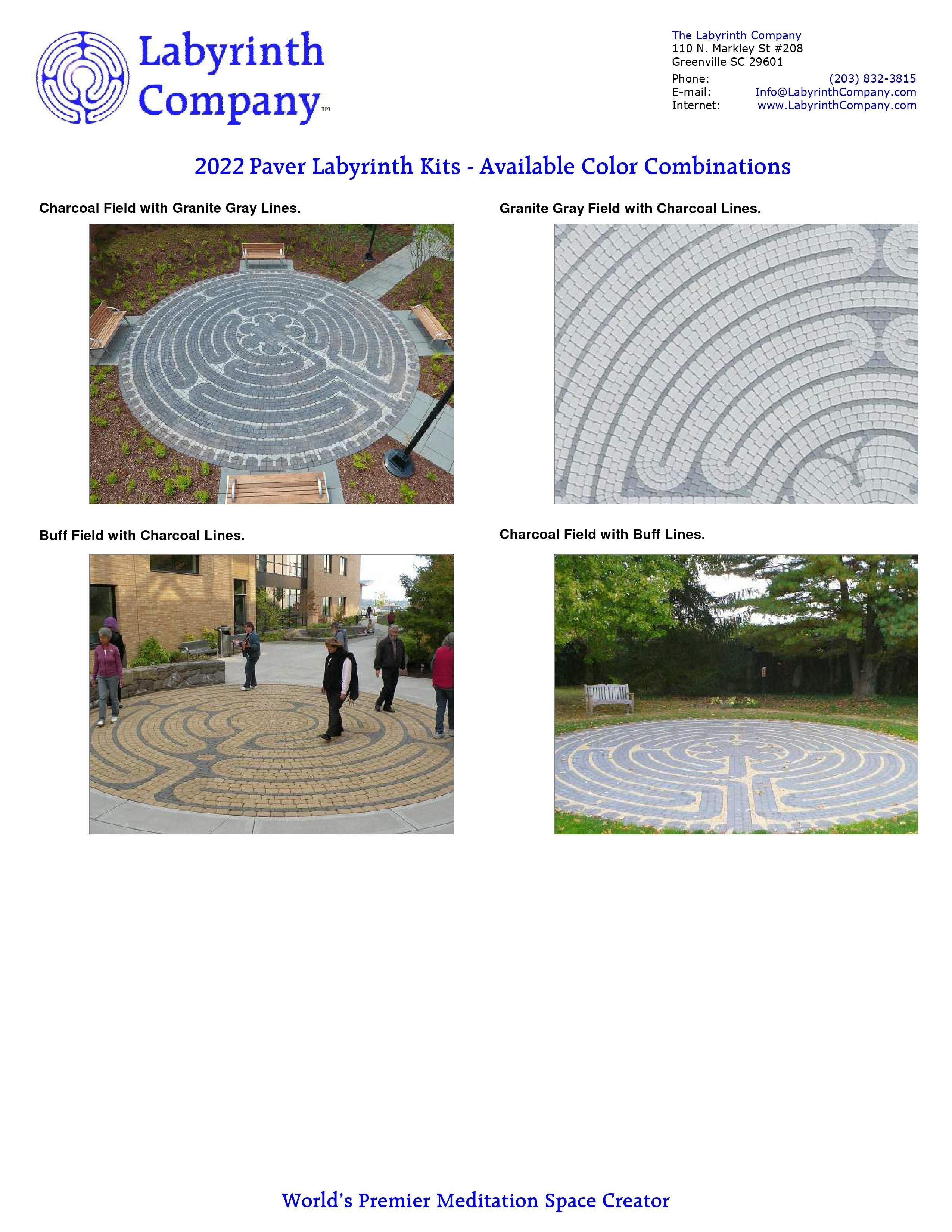 Round Classical™ paver brick labyrinth kits from The Labyrinth Company