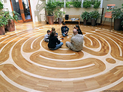 BethesdaMD-NationalIntrepidCenter-25'-6"diameter-StPaul-a-la-Chartres-Labyrinth-Cherry-Maple-CounselingFamily