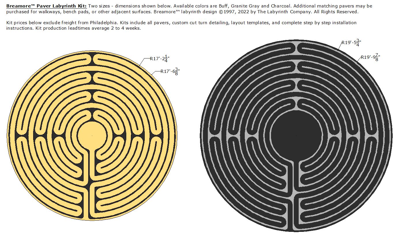 Breamore™ paver brick labyrinth kit - The Labyrinth Company