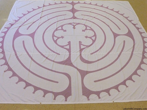 Chelsea à la Chartres - Poly Canvas Portable Labyrinth - Deep Rose Lines - 16'-2.5"