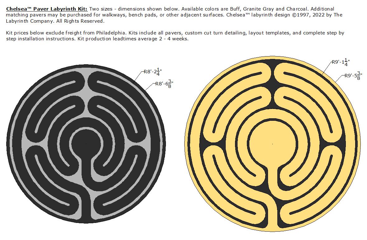 Chelsea™ paver brick labyrinth kits by The Labyrinth Company