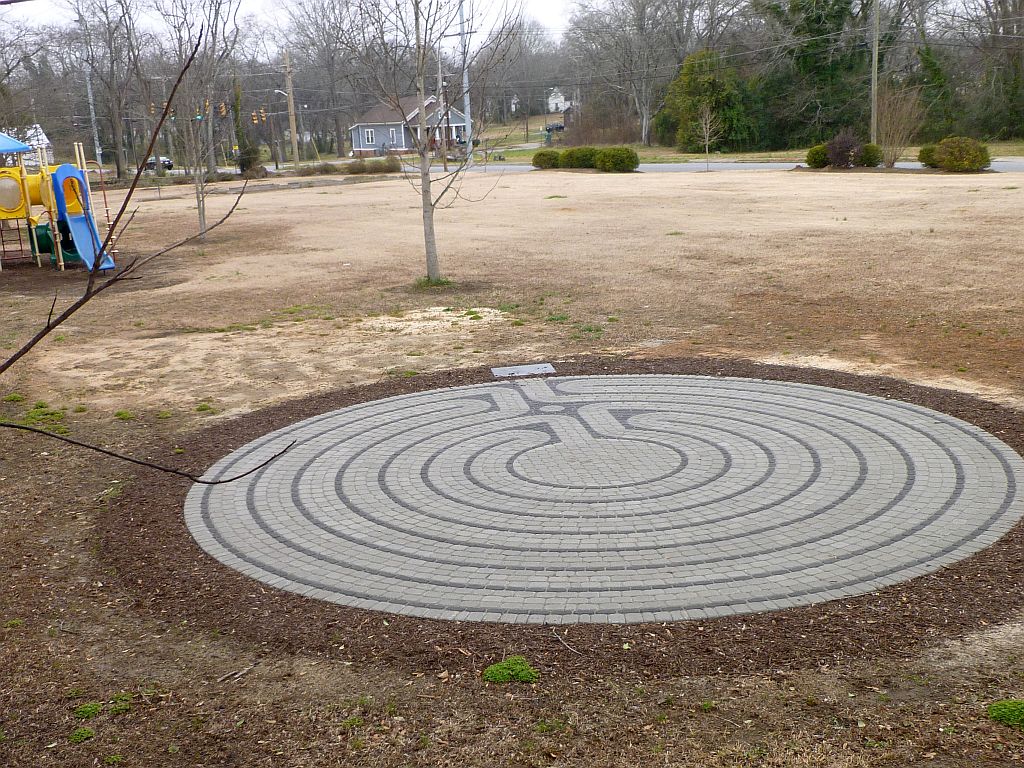 Round Classical™ paver brick labyrinth kits from The Labyrinth Company