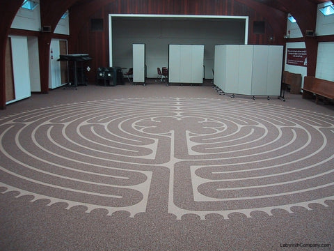 TeaneckNJ-StMarksEpiscopal-34'-diameter-ChartresReplica-CarpetLabyrinth